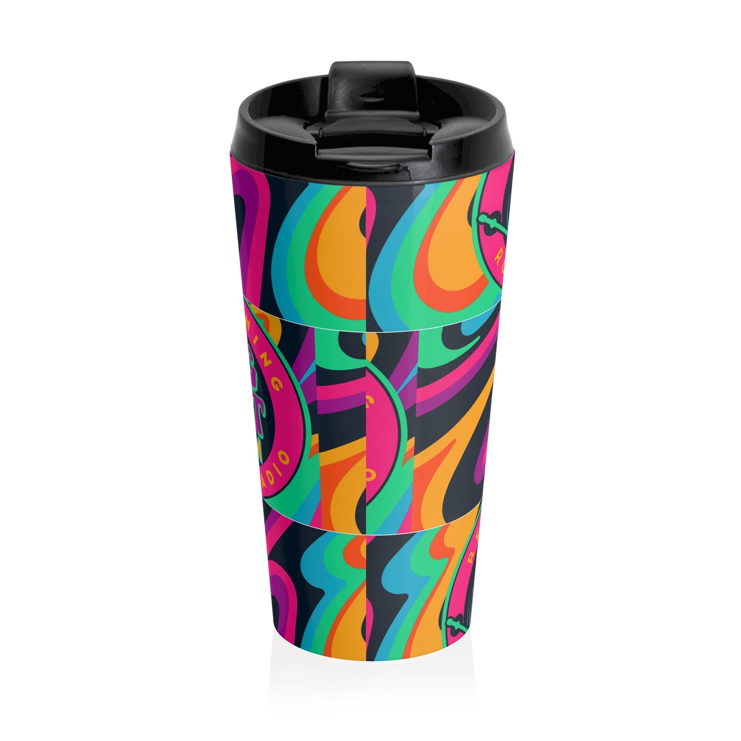 TheBigBeat.FM Stainless Steel Travel Mug – Rock Your Day, Wherever You Go