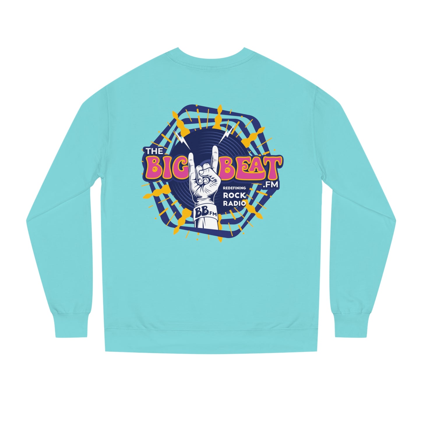 TheBigBeat.FM Unisex Crew Neck Sweatshirt (Logo on BACK)