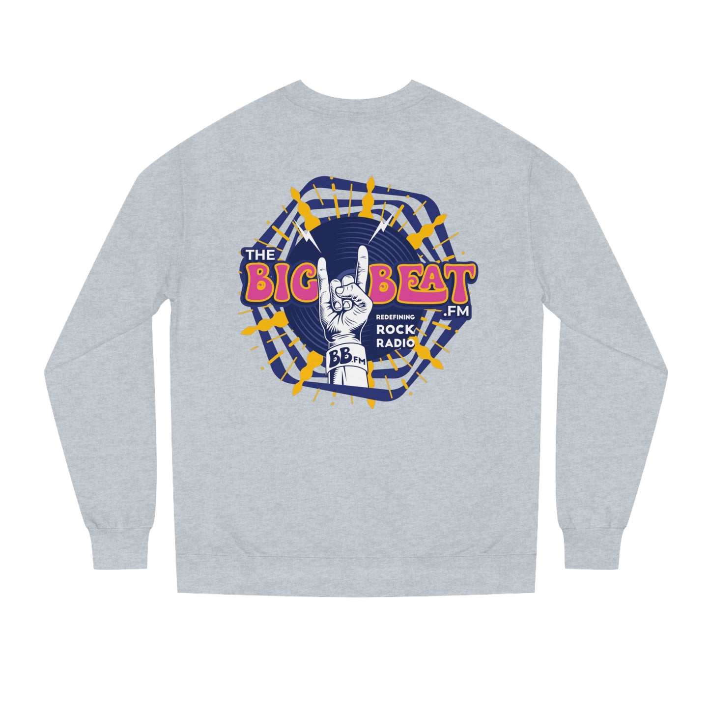 TheBigBeat.FM Unisex Crew Neck Sweatshirt (Logo on BACK)